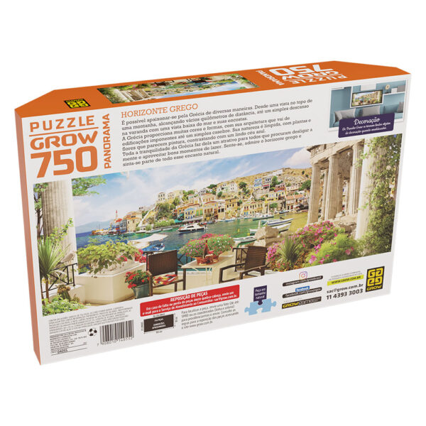 QUEBRA-CABEÇA 750 PEÇAS PANORAMA HORIZONTE GREGO - GROW - 04055 - Imagem 3