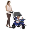 TRICICLO VELOBABY RECLINAVEL C/ CAPOTA PASSEIO E PEDAL AZUL - BANDEIRANTE - 368 - Image 4