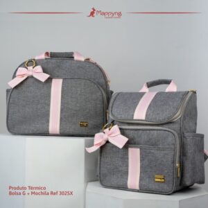 KIT BOLSA E MOCHILA MATERNIDADE - MAPPYNG - 3025X ROSA