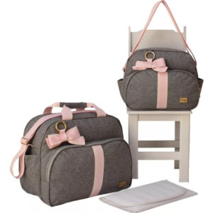 KIT 2 BOLSAS SAIDA MATERNIDADE - MAPPYNG - 3025C ROSA