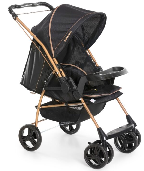 CARRINHO BEBE MILANO REV TRAVEL SYSTEM PRETO GOLDEN - GALZERANO - 1019PTG - Imagem 3